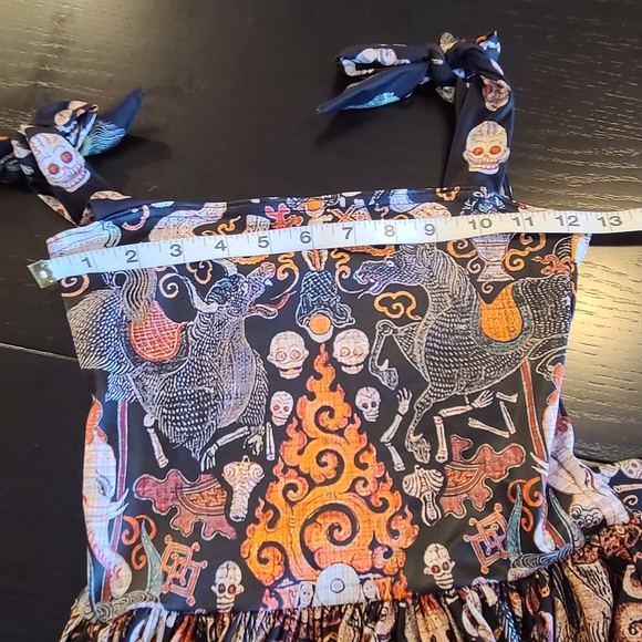 Blackmilk Limited Tibetan Deities Tie the Knott Midi Dress, XS - Picture 3 of 9
